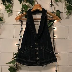 NWT Guess halter denim vest